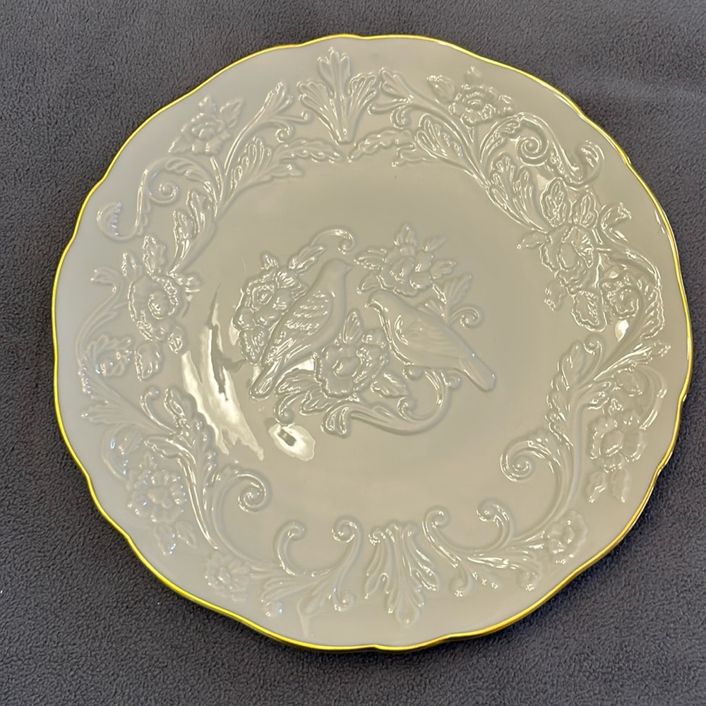 Vintage Lenox Anniversary Round Plate with Gold Trim, Never Used